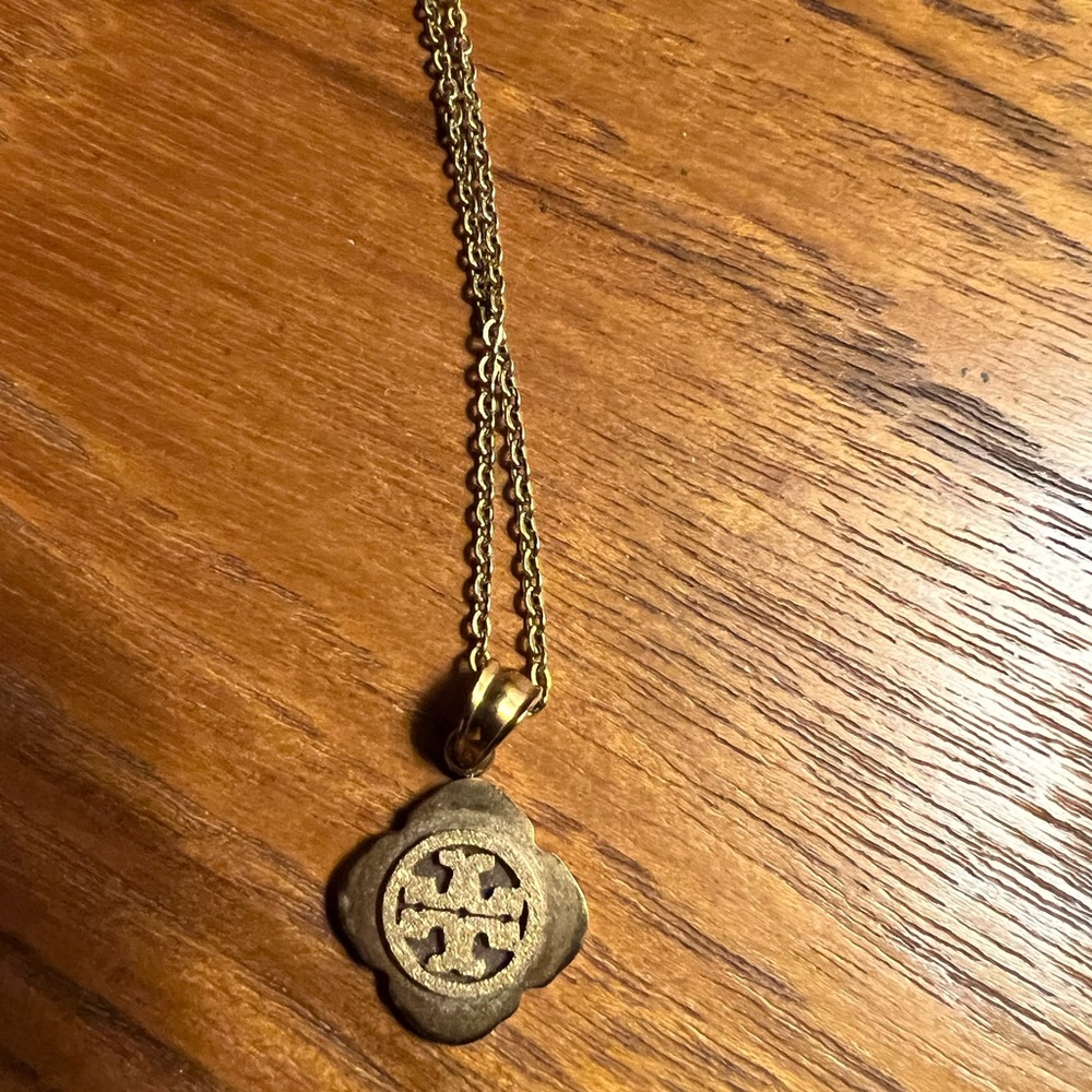 Tory Gold Clover Pendant Necklace